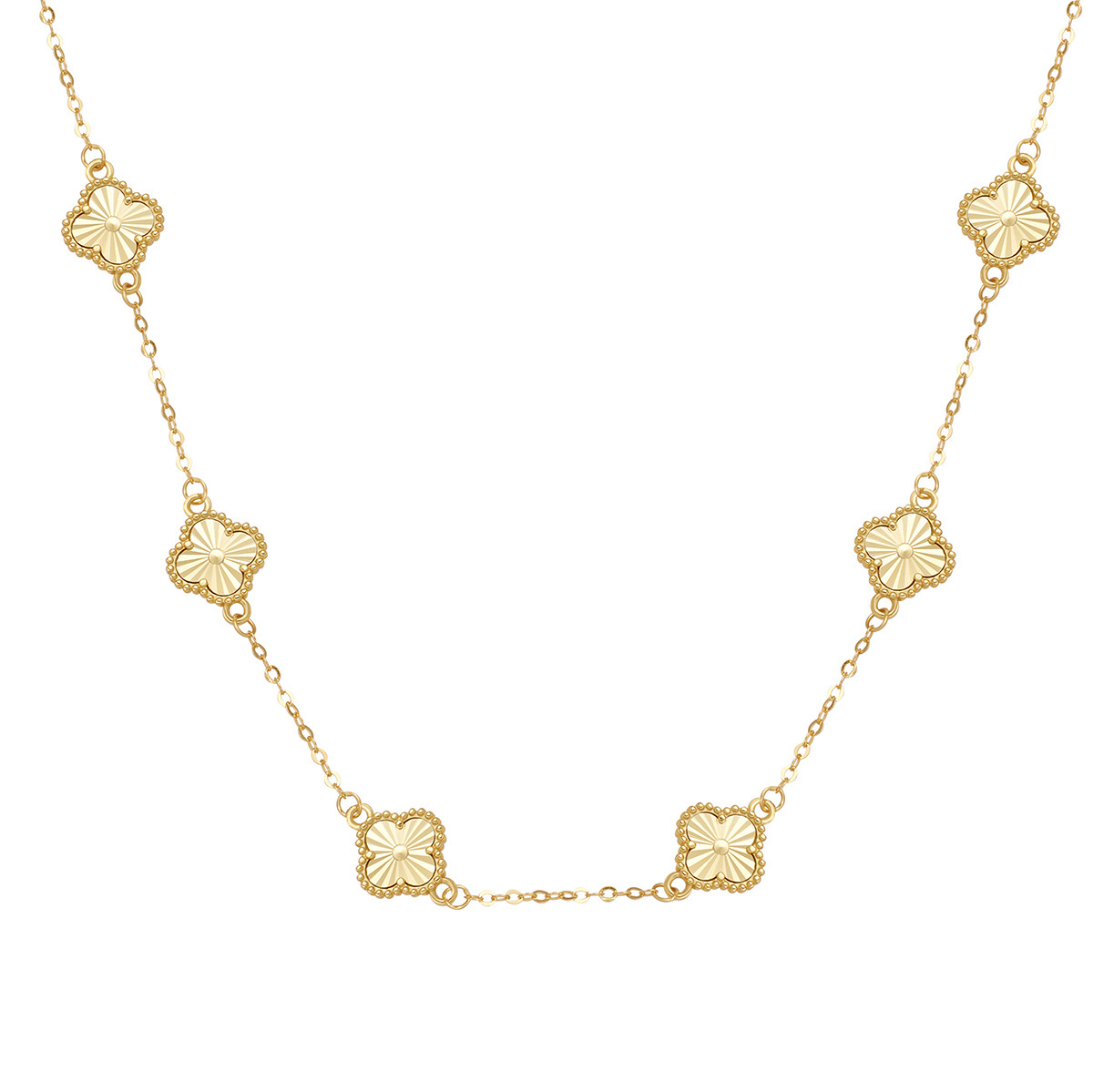 6-Flower-Necklace-Gold
