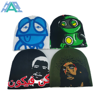 Bonnet tricoté unisexe réversible à rayures jacquard sans revers, pour homme, de créateur, vente en gros, logo personnalisé, voyage, plage, hiver