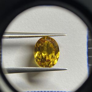 HQ GEMS 5A calidad 21 # amarillo dorado corte ovalado corindón piedra preciosa corindón sintético zafiro - Product Image 3