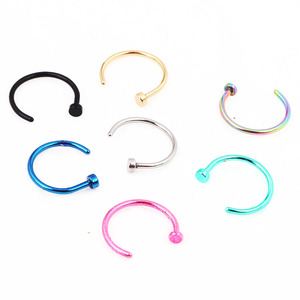 Fashion Body Jewelry Piercing Nose <strong>Ring</strong> Stainless Steel Gold Nose <strong>Rings</strong> Small Hoop <strong>Fake</strong> Piercing Nose <strong>Rings</strong> for Women Men - Product Image 1