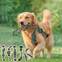 Fournisseur en gros de jouets pour chiens en corde camouflage avec logo personnalisé