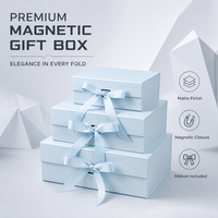 Boîte cadeau pliante de luxe multicolore personnalisée, boîte de rangement magnétique en carton, boîte d'emballage avec nœud papillon estampé à chaud, grande taille pour vêtements