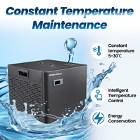 Refroidisseur d'eau automatique Qilong 1/3HP à télécommande, économe en énergie, pour récupération sportive et perte de poids, noir, basse température