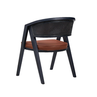 Chaise de salle à manger en bois massif de style nordique, chaise en rotin rétro pour la maison, chaises en bois pour restaurant