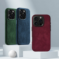 Étui de téléphone en cuir artificiel personnalisé 2025 avec support magnétique pour charge sans fil et marquage à chaud pour 14/15/16 Pro
