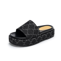 Chaussons de luxe pour femmes très vendus, sandales de marque de créateur unisexes, sandales plateforme pour femmes