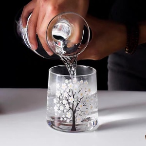 <span class=keywords><strong>Carafe</strong></span> à eau en verre, Logo personnalisé, changement de couleur, pichet à eau, avec couvercles à boule en bois, ml - Product Image 2