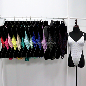 Đồ bơi liền thân nữ B012 gợi cảm cổ sâu đính đá sang trọng, lấp lánh như kim cương - Product Image 2