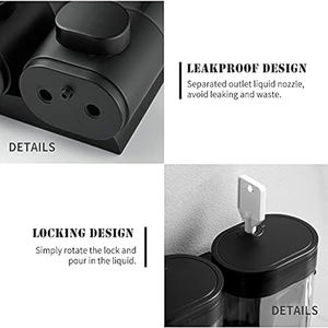 Disposizione a mano 3 In 1 pompa liquida bagno In pietra doccia a <span class=keywords><strong>muro</strong></span> Set bottiglia e lozione schiuma ricarica sapone Dispenser stile moderno - Product Image 4