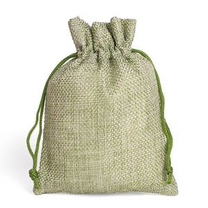 Sac à bijoux réutilisable avec cordon de serrage 15*20cm, pochette en toile de jute recyclable pour les mariages, les fêtes, l'emballage de cadeaux, le rangement - Product Image 4