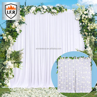 Tissu extensible ignifuge blanc moderne 4 voies en spandex pour décoration de fond de scène de mariage, d'événement, de fête d'anniversaire