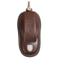 Étui pour clé de voiture en cuir véritable fait main, housse pour clé intelligente Land Rover, pochette de protection fine, cadeau pour propriétaire de voiture