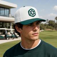 Casquette de golf à broderie 3D, cinq panneaux, personnalisable OEM, faible MOQ, haute qualité, visière incurvée, boucle coulissante, durable, pour homme