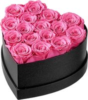 Eterfield Forever Roses Éternelles Artisanales en Boîte Cœur - Longue Durée (3-5 Ans) - Élégantes et Sans Entretien - Idéales pour la Saint-Valentin