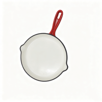 Poêle à frire en fonte émaillée 16/21 CM Poêle à poignée unique Couleur personnalisée disponible Tous les ustensiles de cuisine durables compatibles avec les poêles