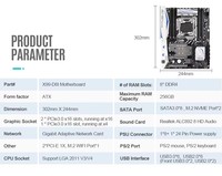 Motherboard PC Desktop ATX Desain Baru X99 D8I DDR4 WIFI NGFF M.2