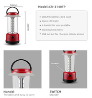 Lampe de camping rechargeable en gros pour lampe à led d'urgence portable d'extérieur longue durée de travail pour la nuit en extérieur