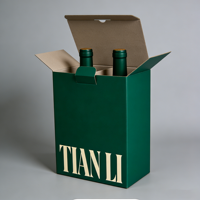 Boîte d'expédition de boissons à 5 couches avec séparateur, design personnalisé, écologique, recyclable, pour vin, bière et jus