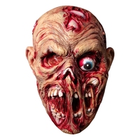 Masque en latex intégral d'horreur zombie pour Halloween, fête de Noël, cosplay, visage sanglant et dégoûtant, masque de terreur pour adultes
