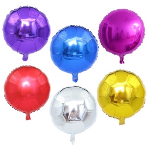 Giant Large Happy Birthday Merry Christmas Graduation Silver Gold Blue Large Big 18 inch Helium Round Shape Mylar Foil <strong>Balloon</strong> - Product Image 1