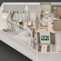 Service de conception de plans d'aménagement de mobilier de bureau pour centre de services de salon d'aéroport et cabinet médical