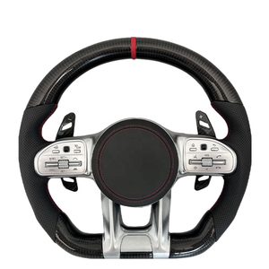 Volante de Fibra de Carbono para <span class=keywords><strong>Mercedes</strong></span> <span class=keywords><strong>Benz</strong></span> Clase C C200 C250 C300 Amg W203 W204 W205 W211 S205 A45s 2012 2015 2016 2017 2018 - Product Image 1