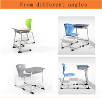 Bureau d'étude réglable en hauteur pour étudiants, table et chaise pour salle de classe, mobilier scolaire