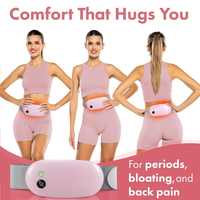 Coussin chauffant menstruel rose personnalisé pour les crampes menstruelles, rechargeable et sans fil, pour soulager la douleur au dos et au ventre chez les femmes