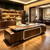 Meubles de bureau de direction Foshan, bureaux de luxe avec table de bureau design pour bureau de patron
