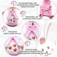 OEM ODM Sweat à capuche pour animaux à quatre pattes, design dessin animé Totoro, grenouille, requin, costume de cosplay chaud pour chien, vêtements pour chiot résistants au froid hivernal
