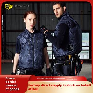 عارضة الصيف سترة العمل الرجال النساء البوليستر شعار تكييف الهواء الديكور شبكة قماش الرياح البضائع في الهواء الطلق ارتداء الخارجي - Product Image 6