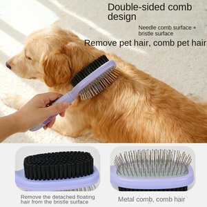 Colección de Peines Flotantes de Plástico Ecológico de la Serie Morada para Desenredar el Pelo de Mascotas (Hot Dog) - Product Image 5