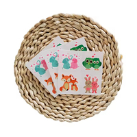 Autocollants de tatouage temporaire personnalisés animaux mignons hibou renard ours enfants Autocollants de tatouage imperméables respectueux de la peau