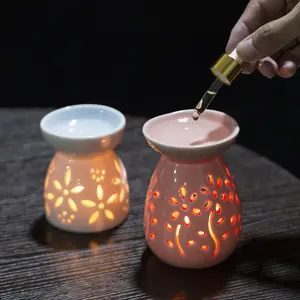 Keramische Theelichtje Kaars Houder, Etherische Olie Brander Wax Melt Branders, Wax Warmer & Brander Voor Thuis Slaapkamer