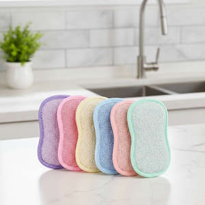 Esponja de Limpieza de Cocina de Excelente Calidad y Buenos Precios, Esponja de Lavavajillas de Poliéster y Celulosa Reutilizable de Alta Densidad - Product Image 1