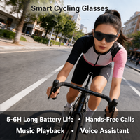  Gafas Inteligentes con Audio, Gafas de Sol Inteligentes para Correr y Ciclismo, Música y Llamadas Manos Libres, Asistente de Voz con IA, Altavoces de Oreja Abierta