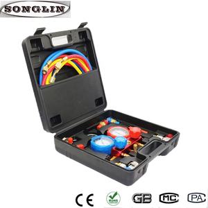 Profissional 4-Way 4-Válvulas Manifold Gauge + Conjunto Mangueira R410 4 R22 R134a AC/Ferramenta DA ATAC - Product Image 5