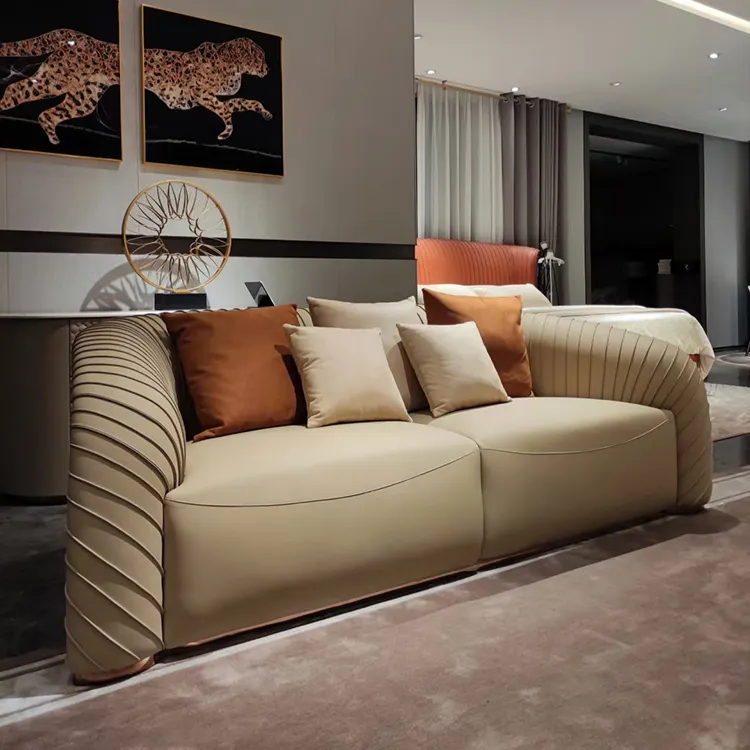 Canapé de salon au design contemporain, luxueux, design italien simple, meuble de salon