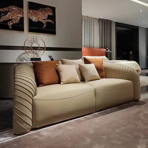 意大利当代设计流线型艺术豪华最新客厅沙发设计家具沙发套装家具客厅