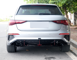 Diffusore RS3 <span class=keywords><strong>8y</strong></span> con Terminali di Scarico per <span class=keywords><strong>Audi</strong></span> <span class=keywords><strong>A3</strong></span> <span class=keywords><strong>8y</strong></span> 2020-2024 Upgrade Ottima Compatibilità Nero Lucido Diffusore Posteriore <span class=keywords><strong>Audi</strong></span> <span class=keywords><strong>A3</strong></span> RS3 - Product Image 4