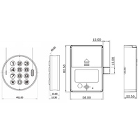 Serrure de porte de placard, de tiroir, en alliage d'aluminium, intelligente, électronique, avec empreinte digitale en option, code physique, RFID, pour le stockage en salle de sport