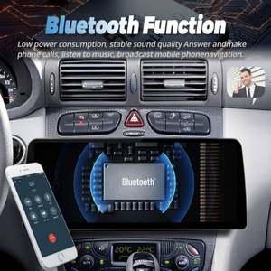 Lecteur vidéo de voiture Android 12,3 pouces, autoradio stéréo pour BENZ Classe C W203 2002-2003 Classe CLK W209, GPS, multimédia, Carplay, autoradio - Product Image 5