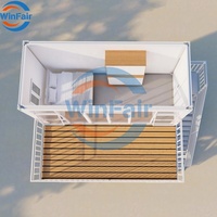 Maisons préfabriquées mini-conteneurs détachables marron à bas prix WinFair Zambia, maison de luxe à 2 étages pour un budget économique
