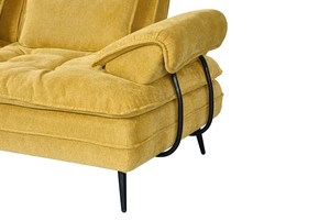 <span class=keywords><strong>Canapé</strong></span> sectionnel moderne <span class=keywords><strong>3</strong></span> <span class=keywords><strong>places</strong></span> en tissu avec sièges confortables rembourrés en éponge, pieds en métal durables, design rotatif pour salon - Product Image 5