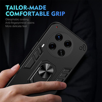 Pour Tecno Camon 40 Premier 40 Pro 30S 30 couverture d'anneau magnétique Anti-chute dur PC souple TPU Combo armure coque de téléphone