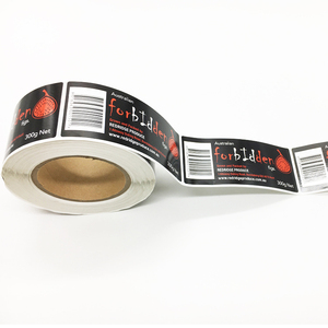Custom printed round circle or rectangle roll labels and stickers,glossy UV vinyl food packaging adhesive stickers