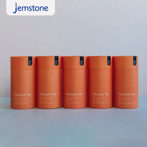 علبة تعبئة وتغليف أسطوانية كبيرة الحجم من ورق الكرافت، صديقة للبيئة، بحجم مخصص 250 جرام للشاي/الشاي السائب/القهوة - Product Image 4