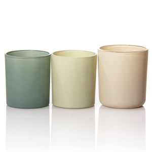 Siap dikirim stoples kaca dalam ruangan kosong untuk stoples lilin kaca buram dengan tutup abu-abu - Product Image 4