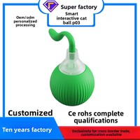 Jouet pour chat rechargeable par USB, en plastique, à vitesse réglable, silencieux, rotatif automatique, interactif, avec plumes remplaçables, pour chats d'intérieur