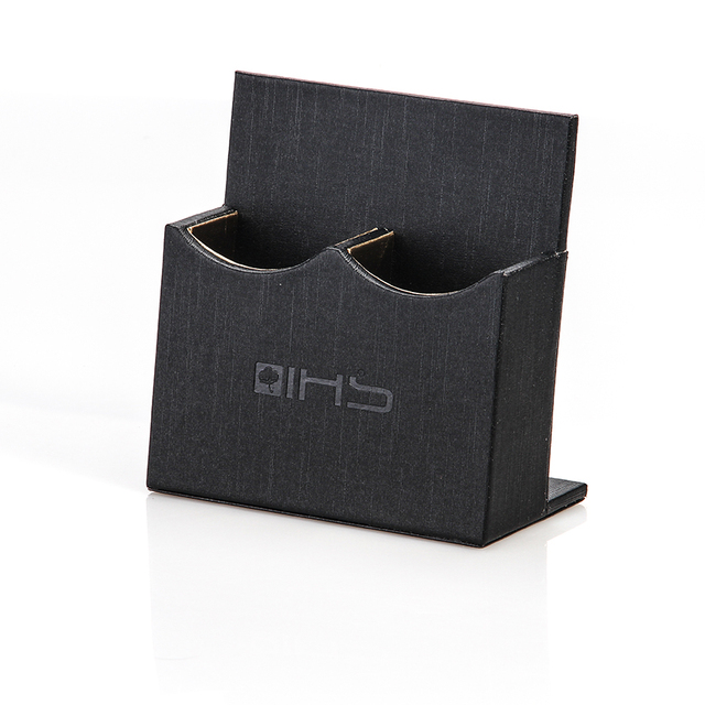 Wholesale Restaurant 2 Compartments Black PU Leather Remote Control Holder Box Cover Remote Control Holder for Hotel